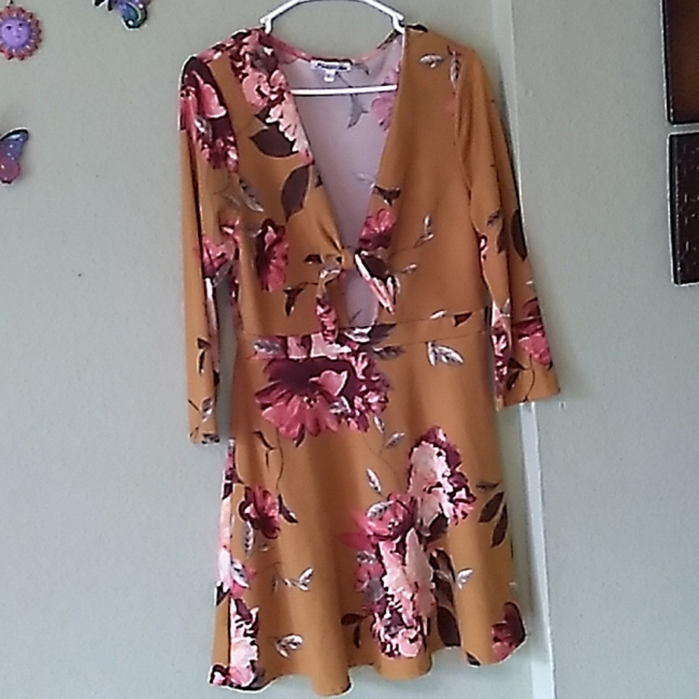 New Flower Mustard dress